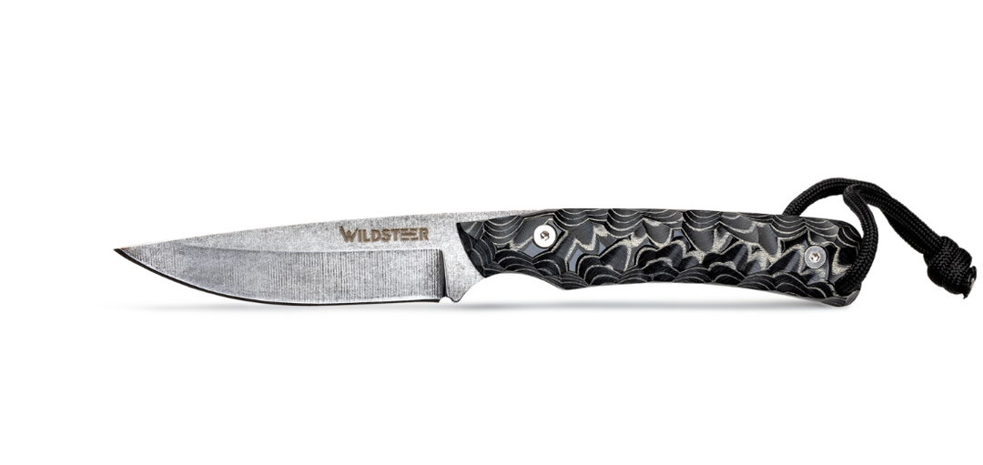 Wildsteer TROLL Toxifié – Couteau Pakkawood Noir, Lame 14C28N Époxy Noire