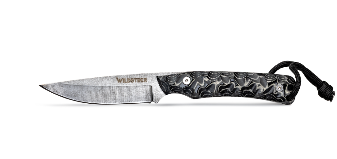 Wildsteer TROLL Toxifié – Couteau Pakkawood Noir, Lame 14C28N Époxy Noire