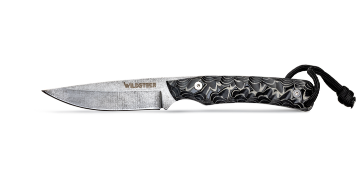 Wildsteer TROLL Toxifié – Couteau Pakkawood Noir, Lame 14C28N Époxy Noire