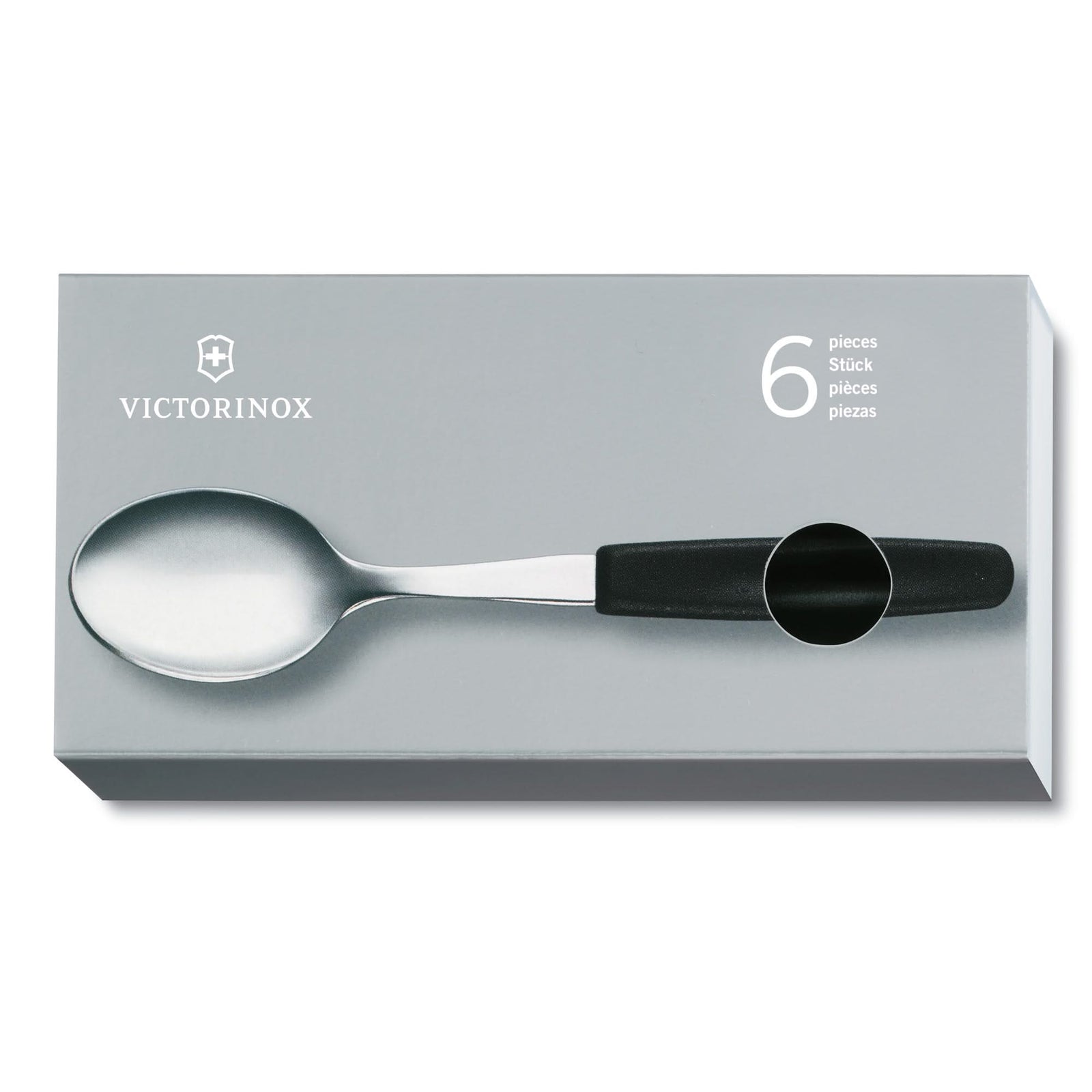 Victorinox 5.1573 Cuillères à café noir ( Pack de 6 Pcs ) - Coutellerie Marcin