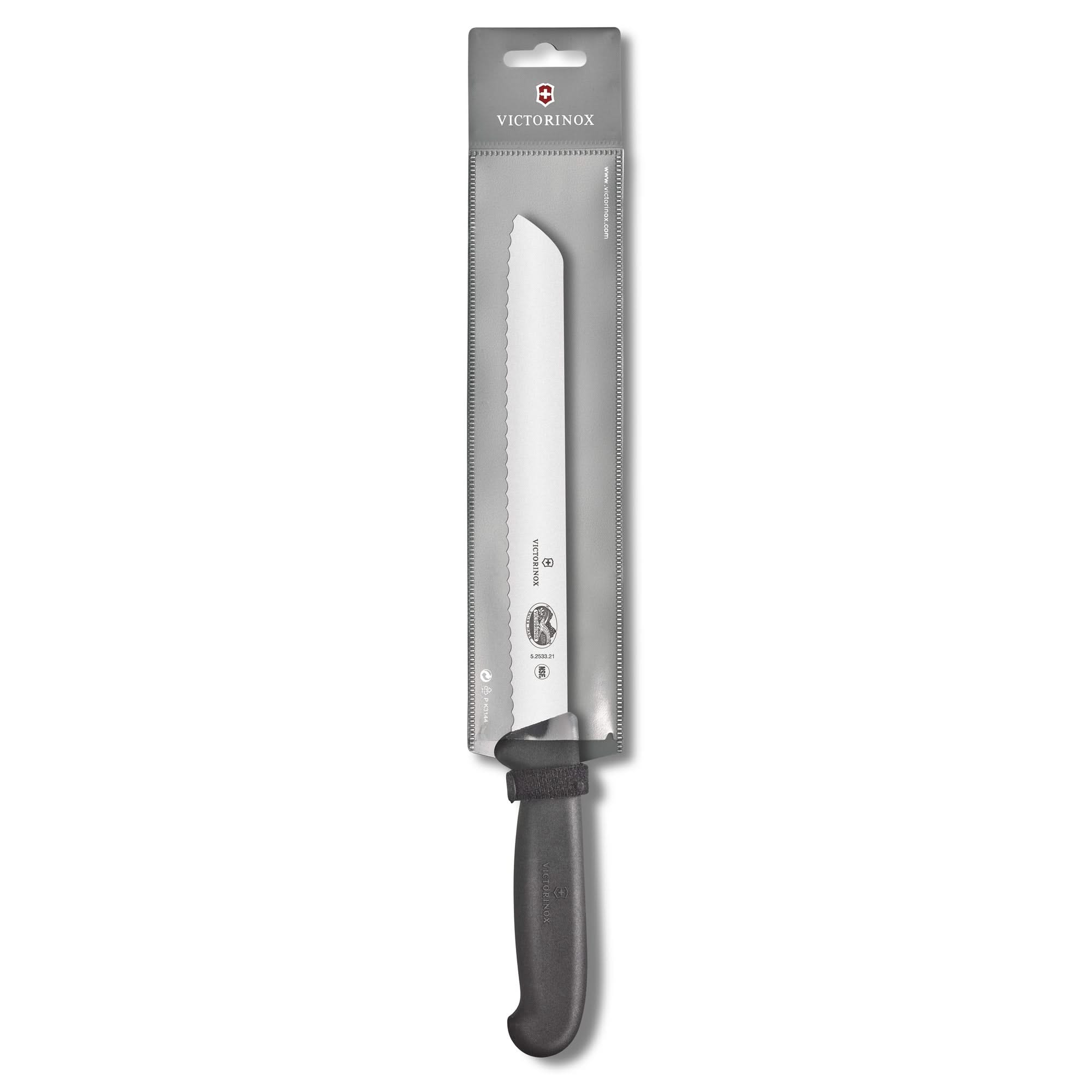 Victorinox 5.2533.21 couteau à pain, denté, Fibrox - Coutellerie Marcin