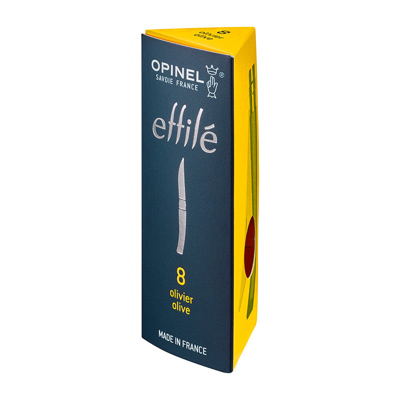 Opinel Effilé N°08 Olivier – détail du couteau