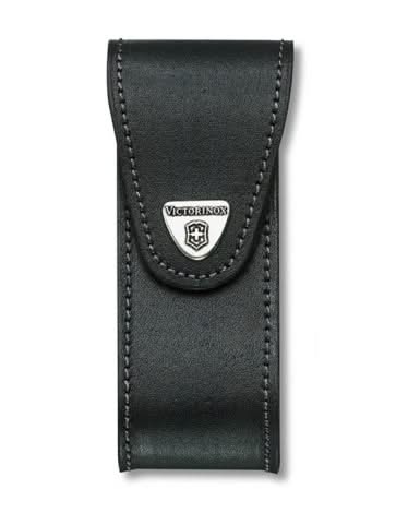 Victorinox 4052432 Etui ceinture Cuir - fermeture scratch noir Vide - Coutellerie Marcin