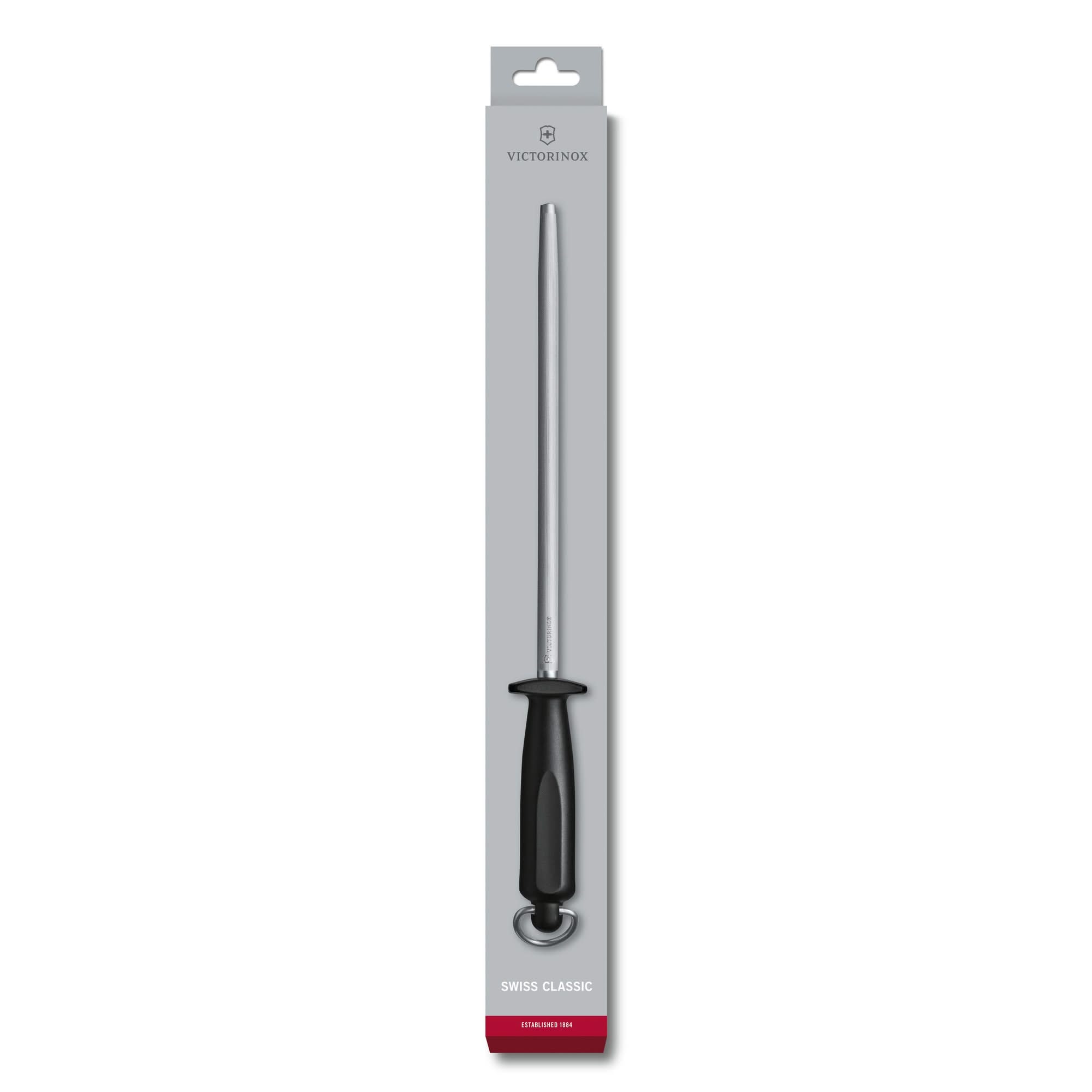 Victorinox 7.8303 Fusil de cuisine, 25 cm, grain moyen-fin, - Coutellerie Marcin