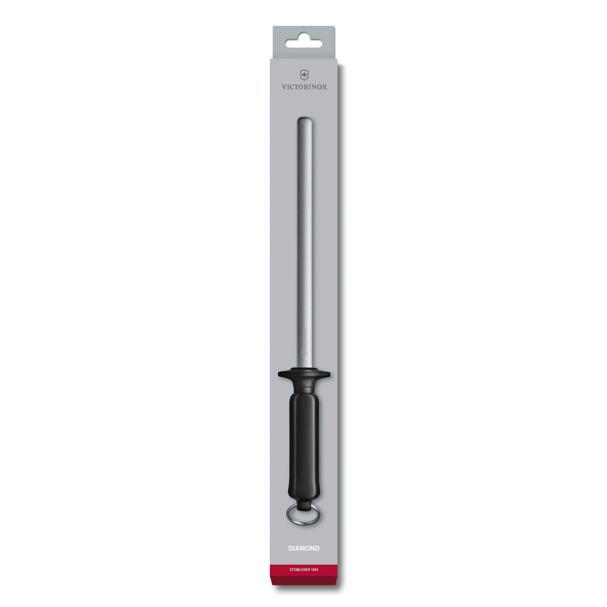 Victorinox 7.8313 fusil de cuisine Diamant, 23 cm, noir - Coutellerie Marcin