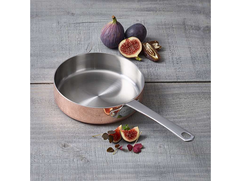 SCANPAN Maitre D’ 77101600 – mini sauteuse cuivre 16 cm, 0,75 L