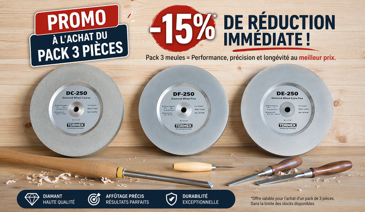 Tormek Pack 3 Muelas de diamante DC-250 , DF-250 , DE-250