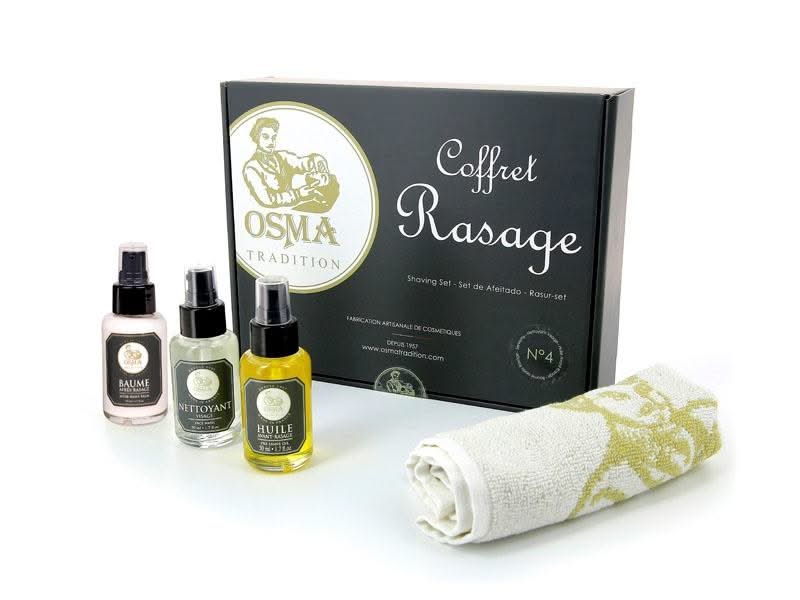 OSMA Tradition 8043 – coffret rasage 3 soins et serviette