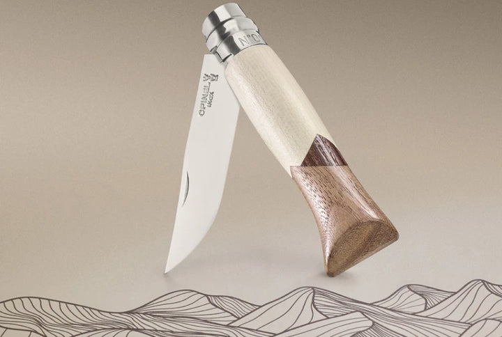 Opinel Cime 09 – Couteau Pliant N°9 Gravé | Lame Inox & Manche Bois – Made in France