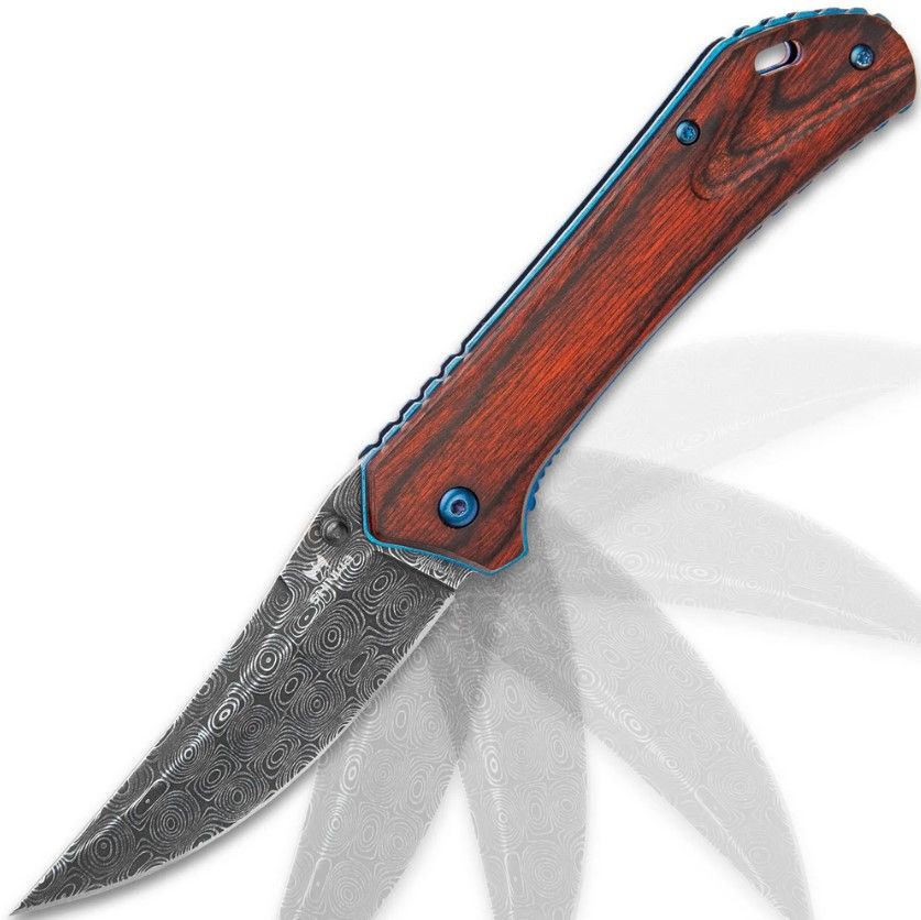 Couteau de poche Shinwa Zhanshi Bloodwood — ouverture assistée - Ref KZ1025