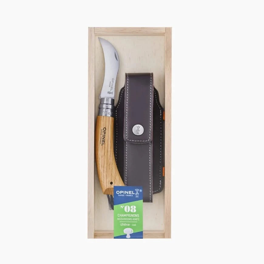 Opinel Plumier N°08 Champignon ( Bois de Chêne ) + etui - Coutellerie Marcin