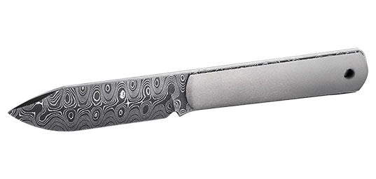 Couteau fixe Böker Barlow BFF lame acier damas et manche en titane edition limitee 88 pieces Lucas Burnley