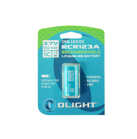 Olight RCR123A battery 3.7V 550mAh Rechargeable - Coutellerie Marcin