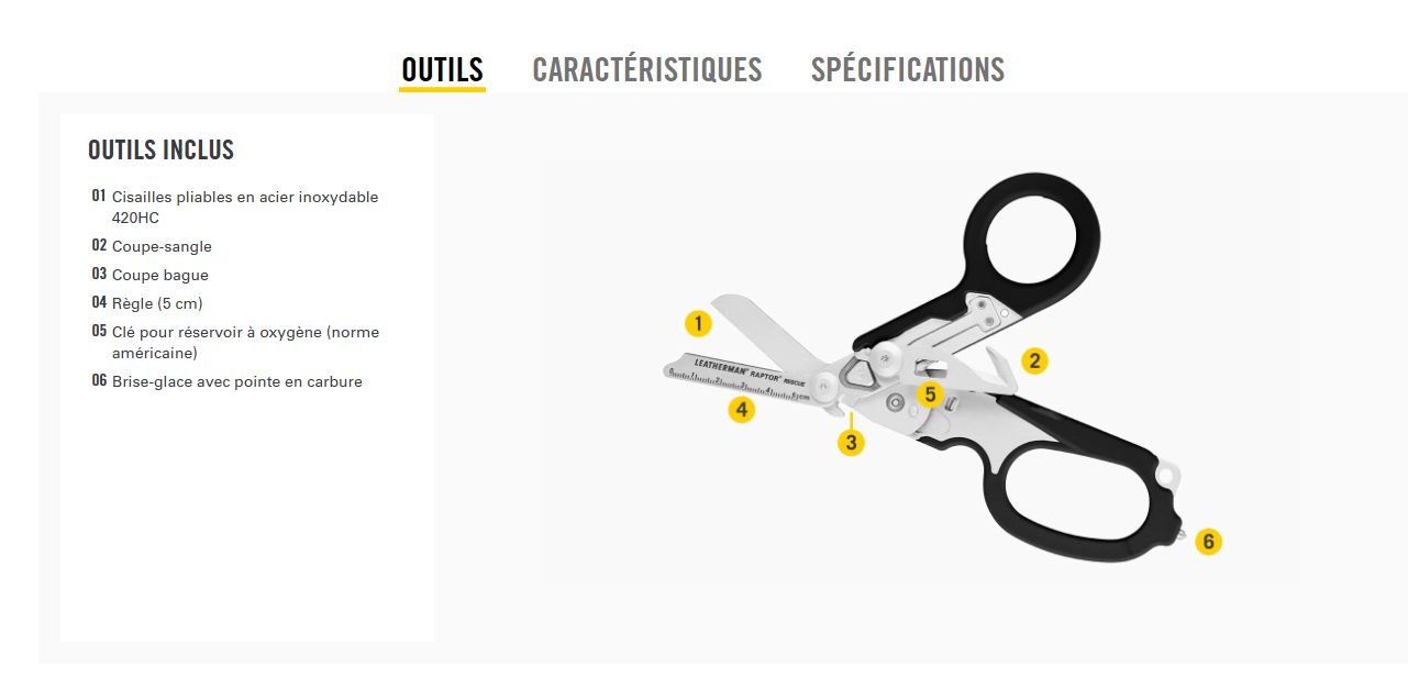 Leatherman Rescue Black Orange - Coutellerie Marcin