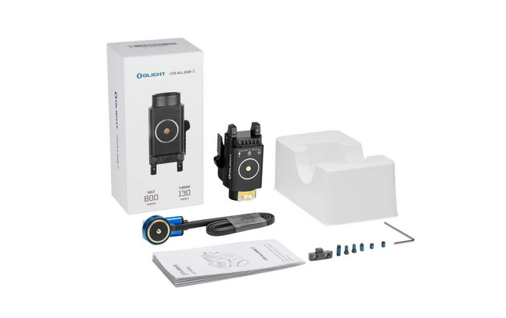 Olight BALDR S – Lampe tactique compacte pour pistolet avec laser vert (Rail Glock & Picatinny)