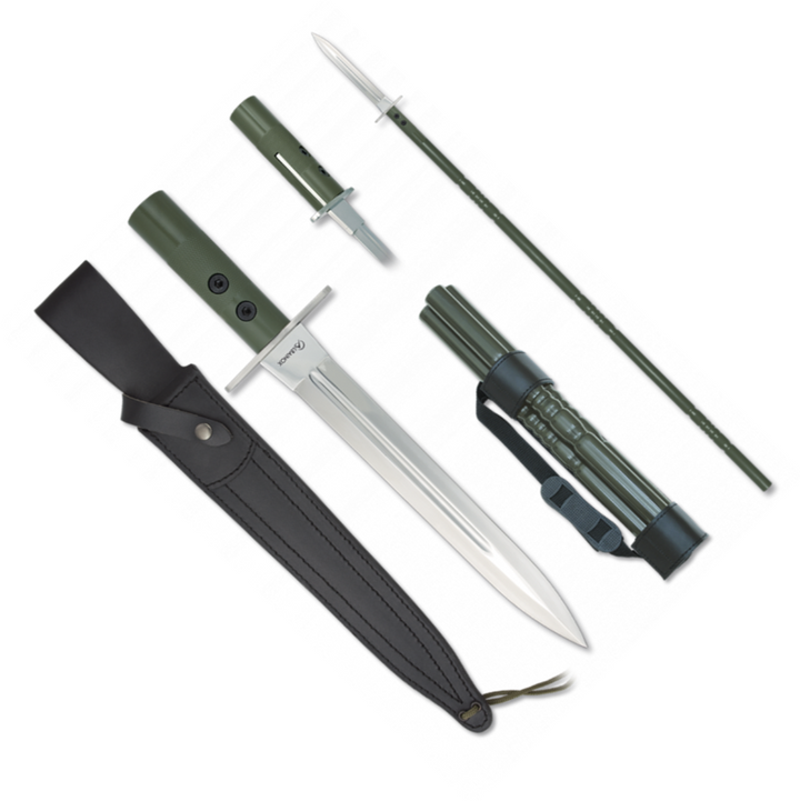 Albainox 31783 Lance de chasse démontable – lame inox 30 cm, manche aluminium / Epieu