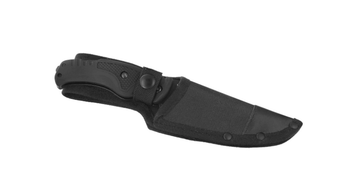 Albainox 32316 Tactical 2-en-1 lame 3Cr13MoV, Couteau pliant manche fibre caoutchoutée