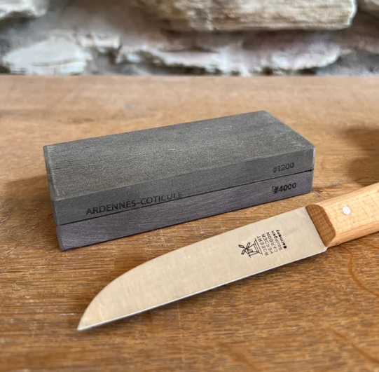 Coticule Combo Pyrénées 100 × 40 mm – Double-Sided #1200/#4000 Belgian Sharpening Stone