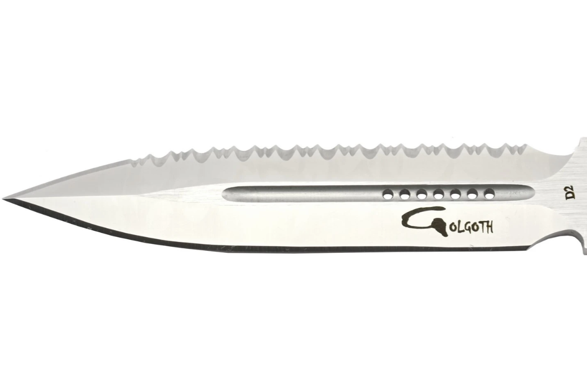 Golgoth G11BS2 Vert - Couteau OTF Lame Double Tranchant Manche Aluminium Vert Et Fibre De Carbone - Coutellerie Marcin