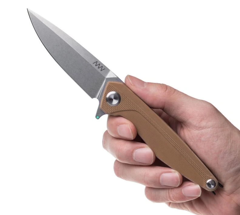 ANV Knives Acta Non Verba Z300 DLC G10 Coyote Couteau pliant de poche