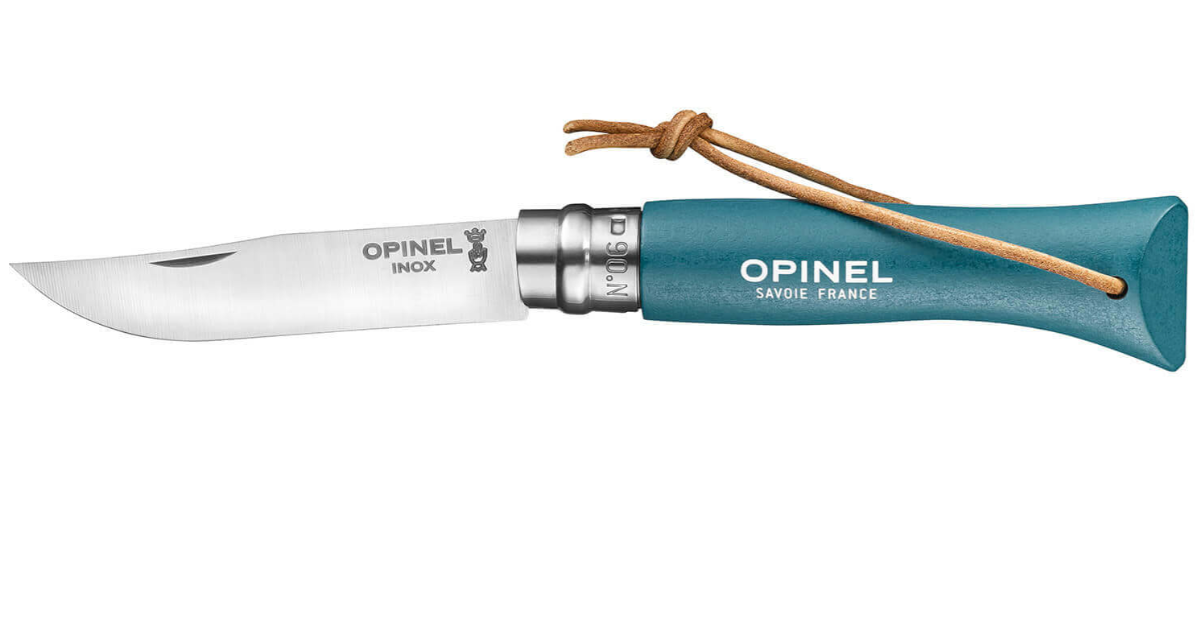 Opinel N°06 Baroudeur Turquoise – couteau pliant inox 7 cm