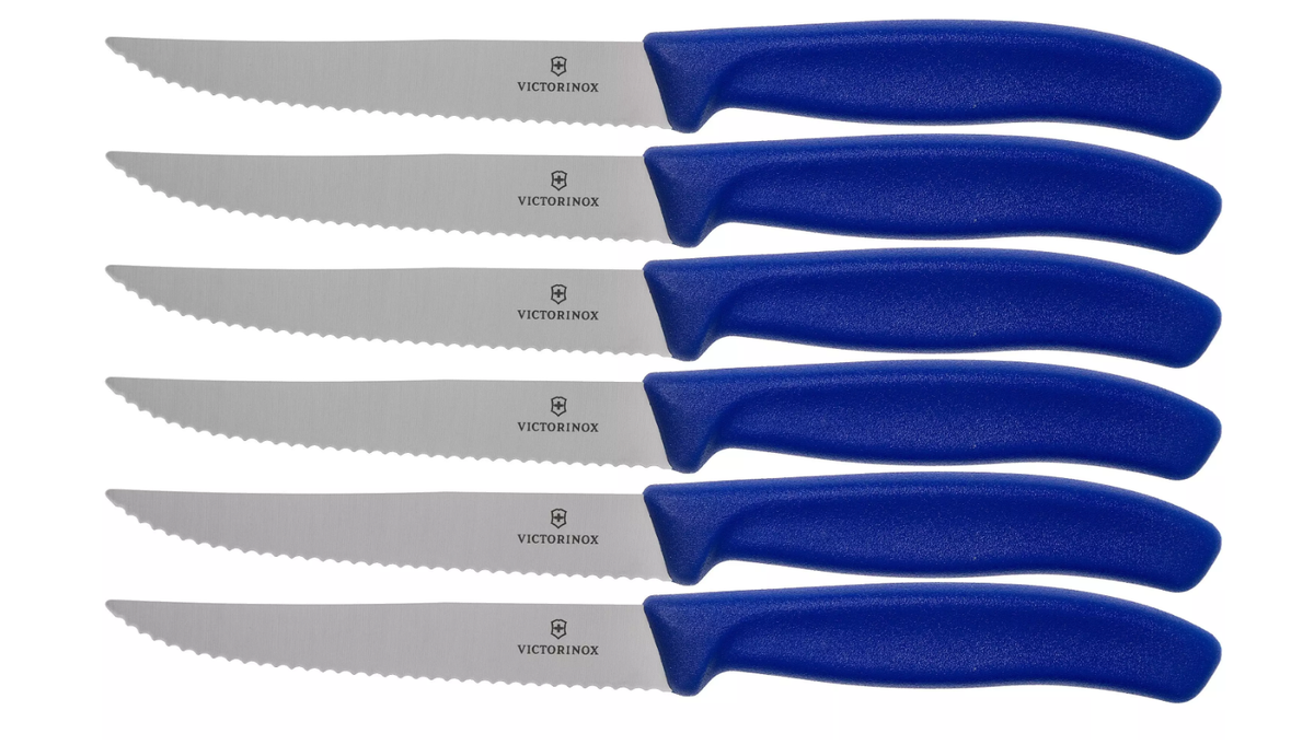 Victorinox Swiss Classic 6.7232.6 Set de 6 couteaux à steak bleu - Coutellerie Marcin
