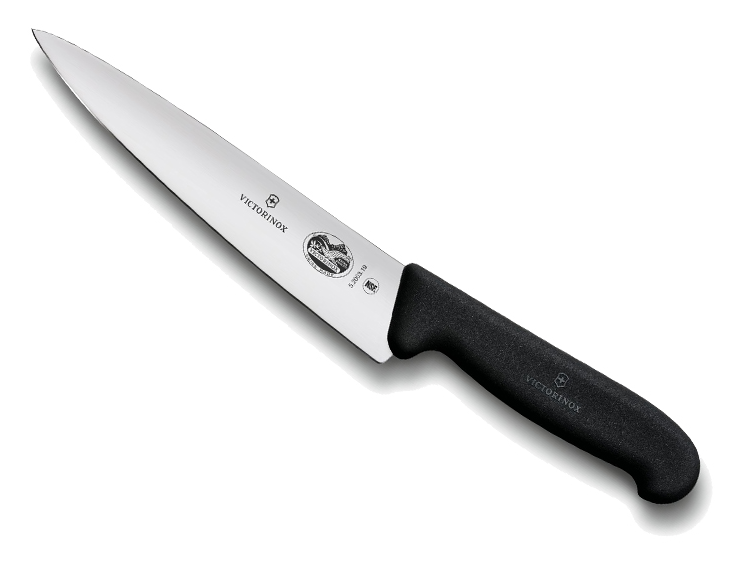 Victorinox Couteau à émincer 22 cm - Manche Fibrox noir 5.2003.22