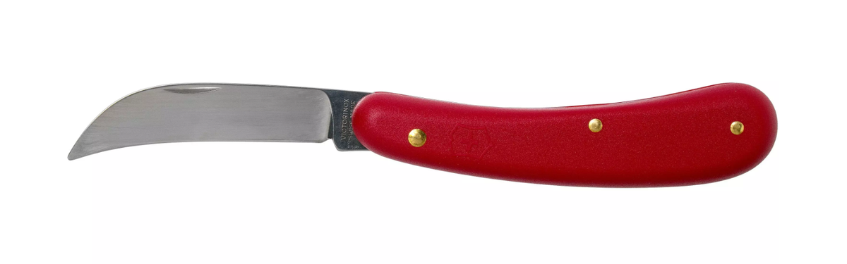 Victorinox 1.9201 Couteau jardinier petit, rouge serpette - Coutellerie Marcin