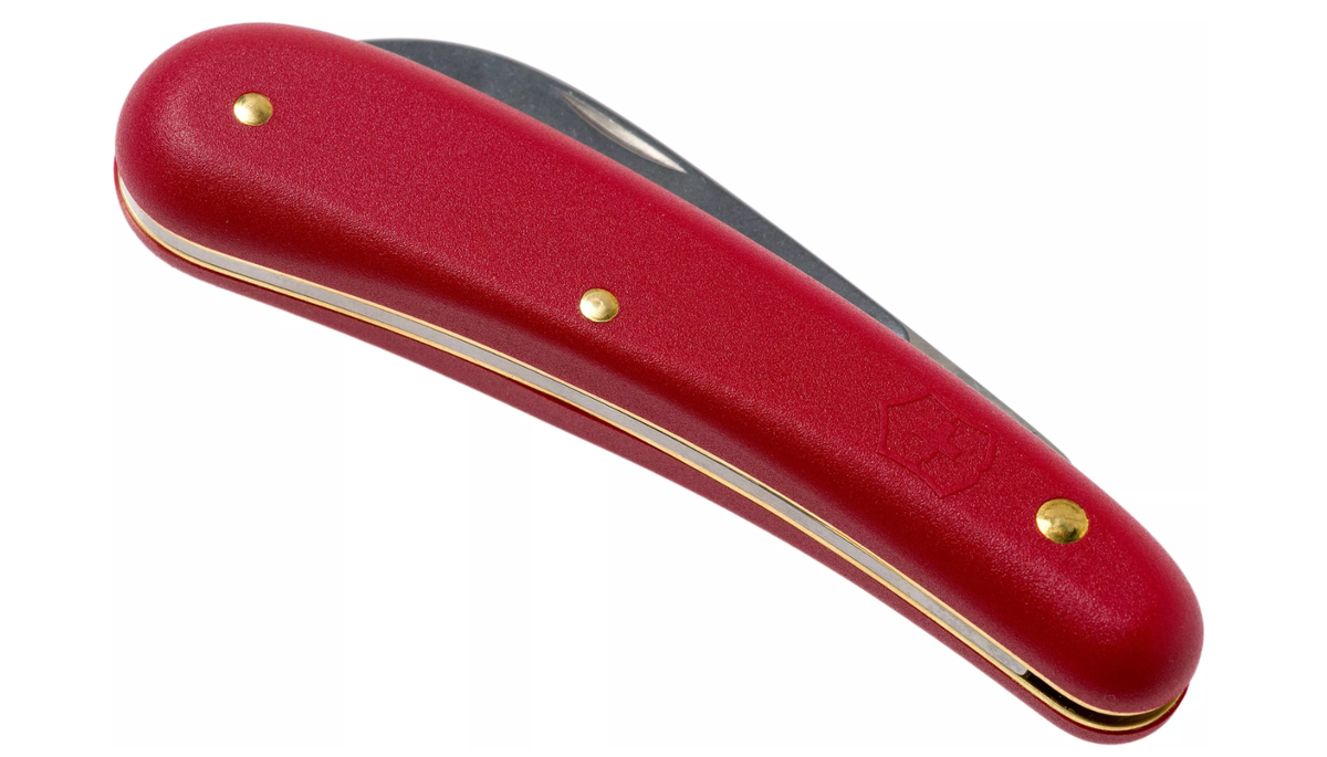 Victorinox 1.9201 Couteau jardinier petit, rouge serpette - Coutellerie Marcin