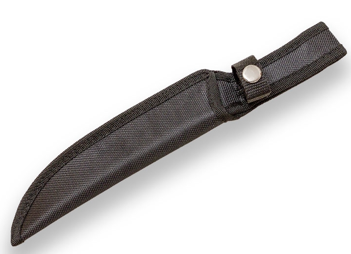 JKR 0775 Couteau à lame fixe Samouraï manche caoutchouc lame tanto 19cm étui nylon - Coutellerie Marcin