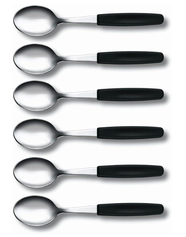 Victorinox 5.1573 Cuillères à café noir ( Pack de 6 Pcs ) - Coutellerie Marcin