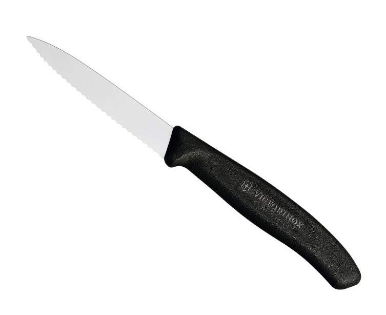 Victorinox Swiss Classic 6.7633 Couteau d'office lame dentée noir - Coutellerie Marcin