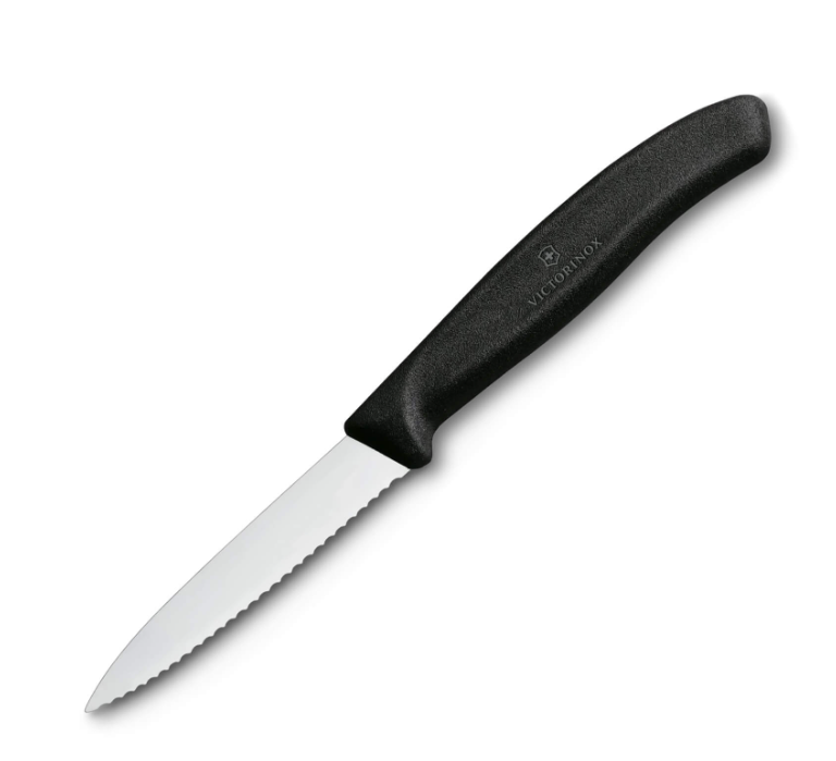 Victorinox Swiss Classic 6.7633 Couteau d'office lame dentée noir - Coutellerie Marcin