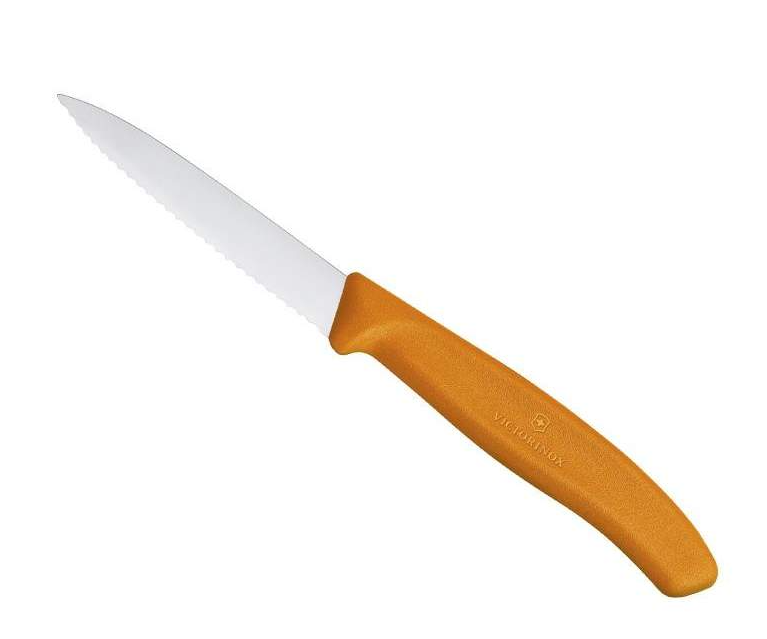 Victorinox 6.7636.L119 Couteau d'office Swiss Classic, orange lame dentelée
