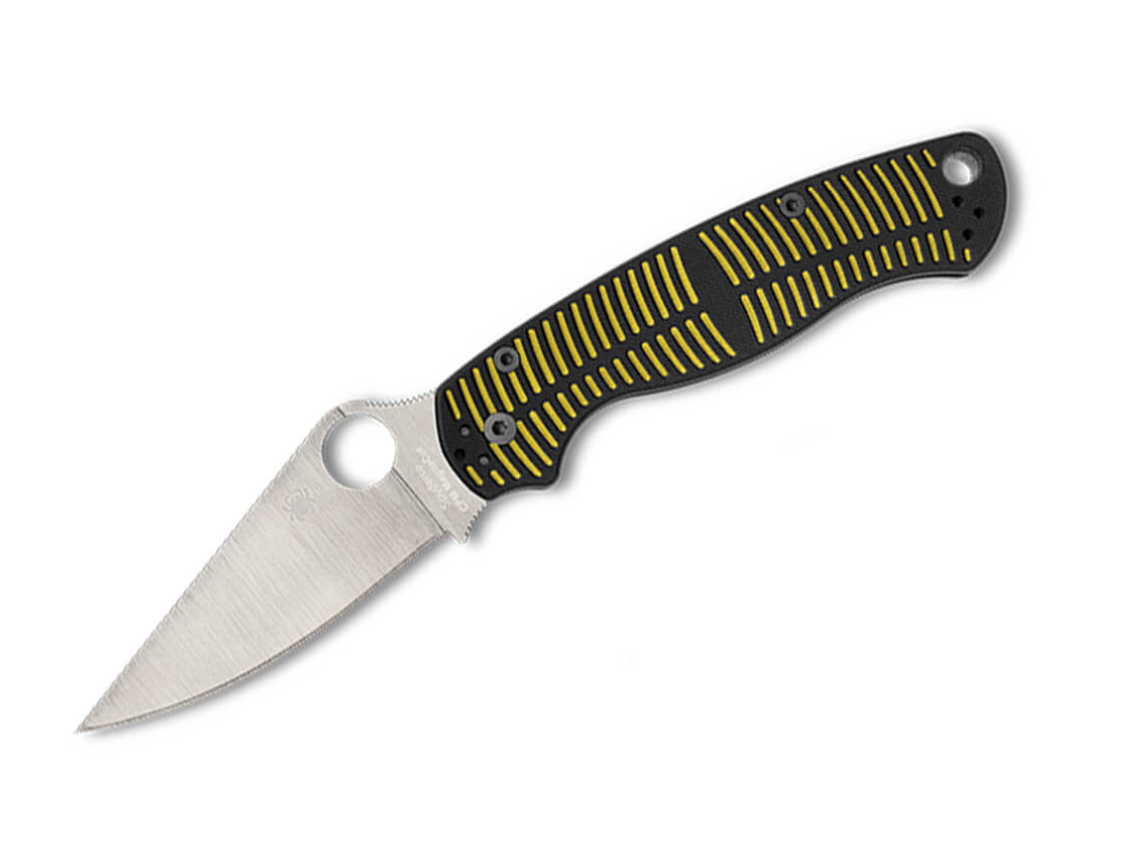 Spyderco Para Military 2 Salt CPM MagnaCut – Manche G-10 Jaune/Noir | Made in USA