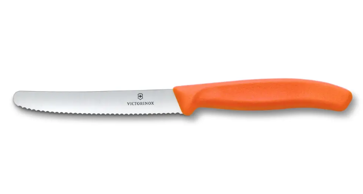 Victorinox 6.7839.C1 Couteau à tomates et de table Swiss Classic - manche orange - 1 pièce