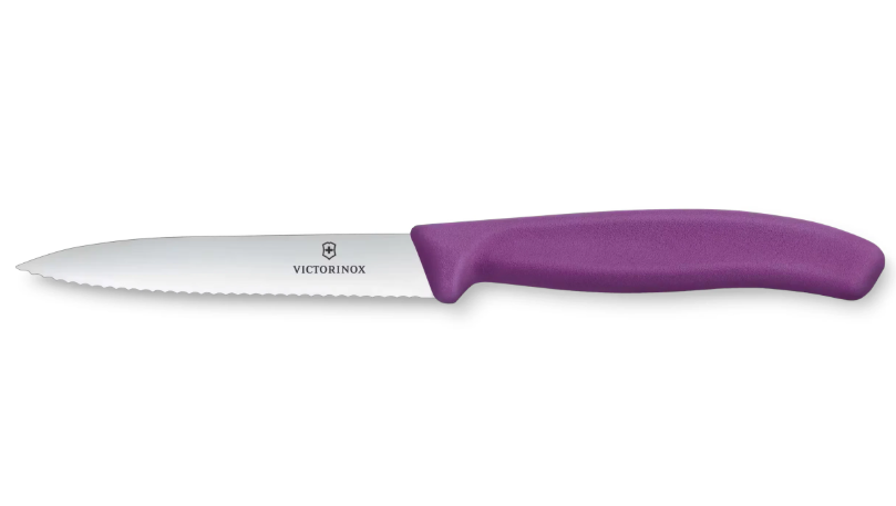 Victorinox Swiss Classic 6.7735.C1 – couteau d’office denté violet 10 cm
