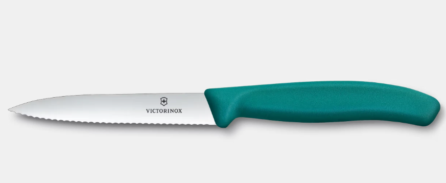 Victorinox Swiss Classic 6.7734.C1 – couteau d’office denté vert 10 cm