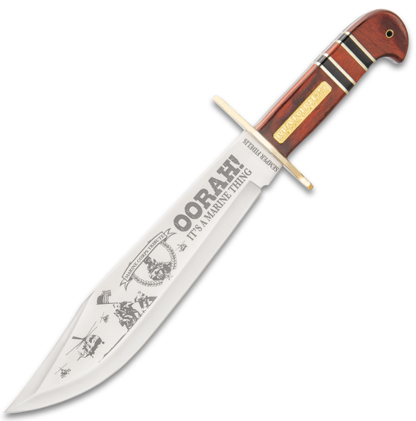 Édition commémorative Marines : Bowie USMC UC3387 avec fourreau en cuir