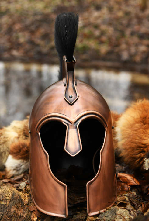 Casque Grec de Troie avec Panache – Inspiré d’Achille (Brad Pitt, Troie)