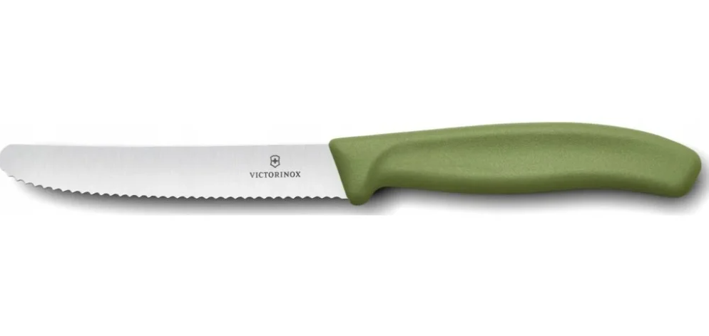 Victorinox Swiss Classic 6.7834.E575 – Couteau tomate 11 cm - Couleur vert olive