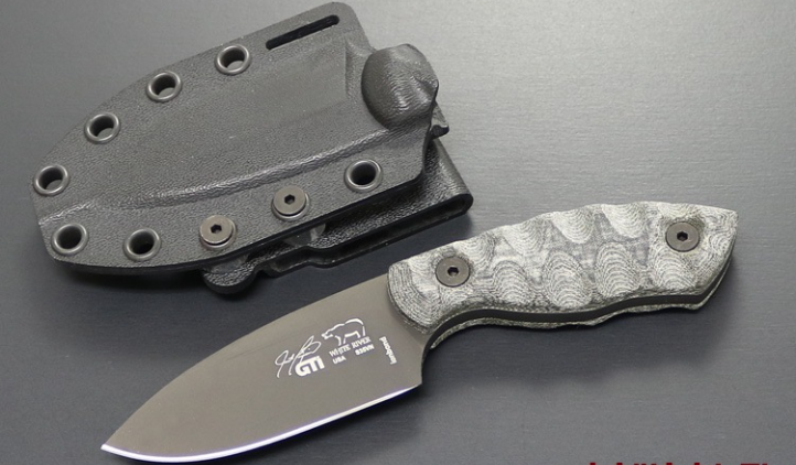 White River GTI 3 – Couteau fixe tactique & EDC – Micarta Noir/Olive & Lame PVD