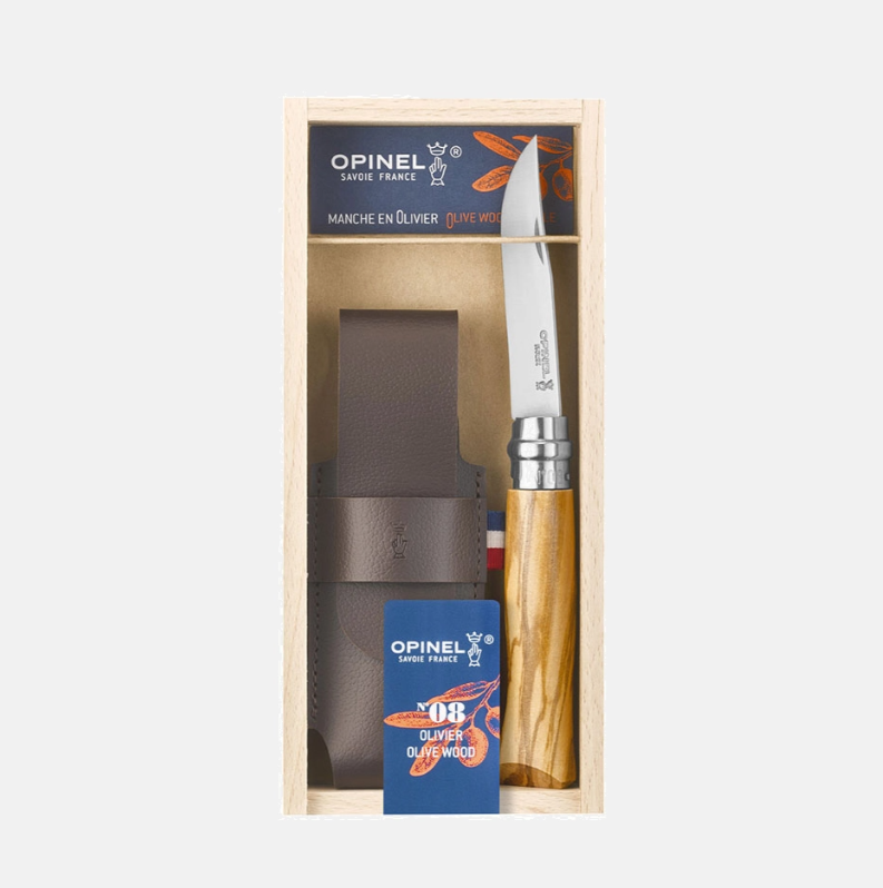Opinel N°08 Olivier + Fall in Box