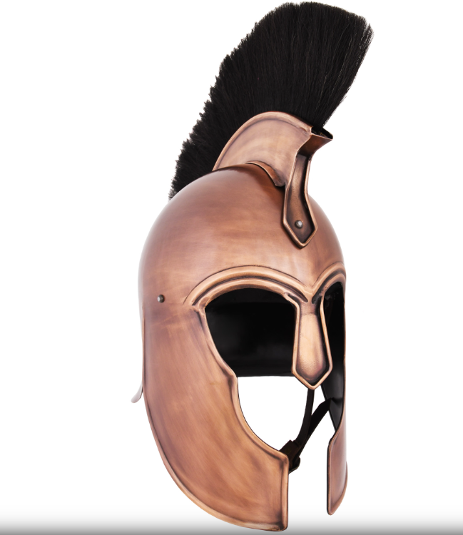 Casque Grec de Troie avec Panache – Inspiré d’Achille (Brad Pitt, Troie)