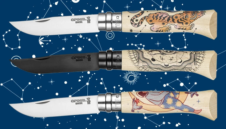 Opinel Pack de 3, N°8 Édition Cosmos – Collection Artiste Exclusive