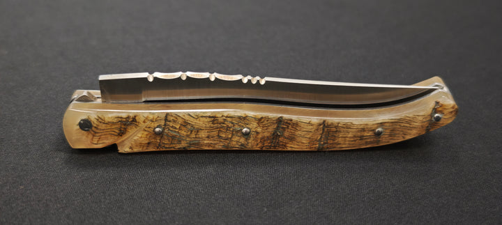 Laguiole Le Fidèle – Couteau de poche en corne de bélier véritable – Réf. 12PLBE