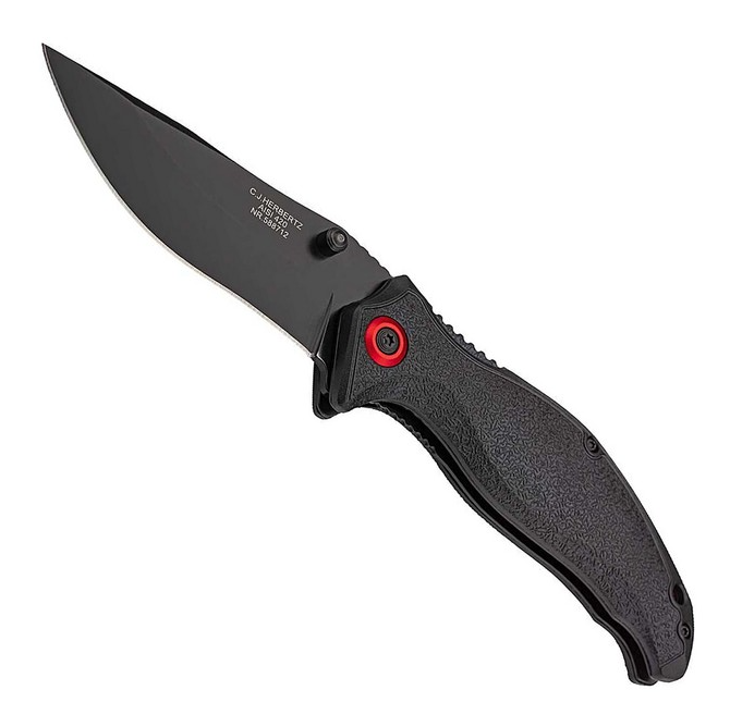 Herbertz 588712  Couteau pliant full black Coutellerie Marcin Et fils SRL 