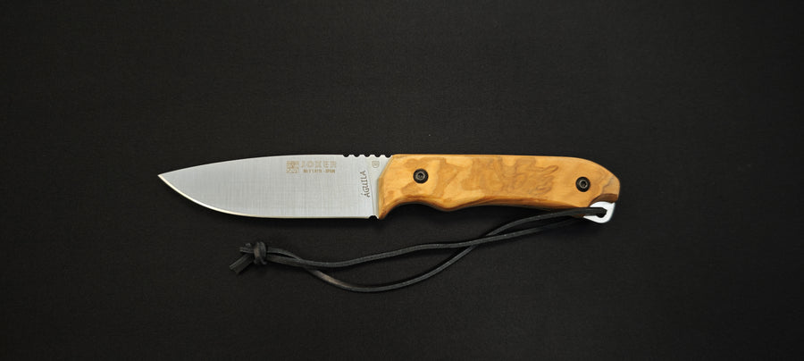 Joker CO-104 Aguila Wood 10,5cm - Griffe sur l'étui en cuir  Coutellerie Marcin & Fils SRL 