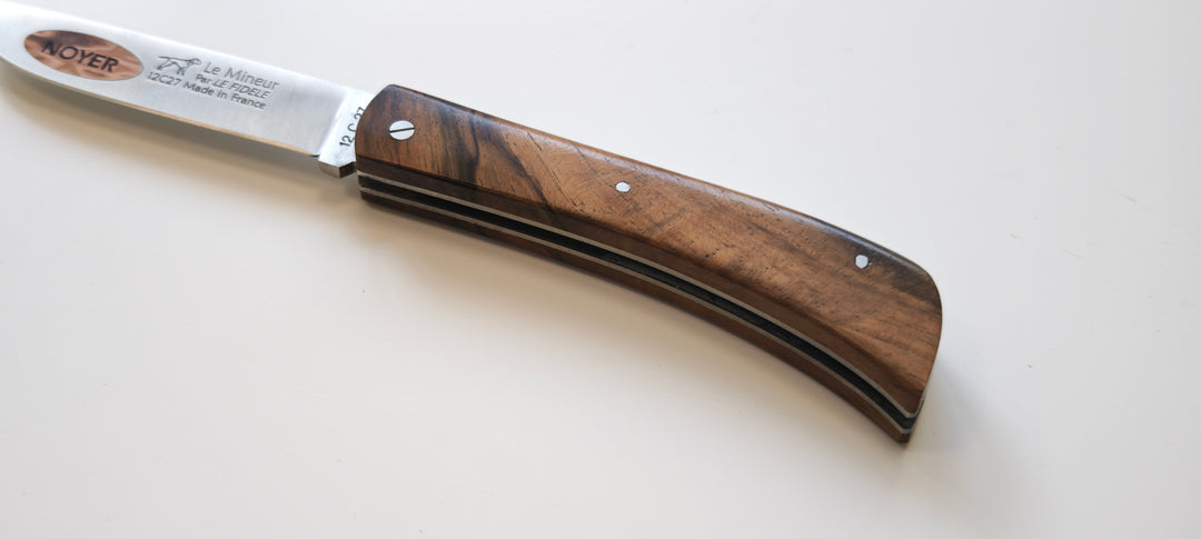 Le Mineur par Le Fidèle en bois de noyer Couteau de poche pliant - Coutellerie Marcin
