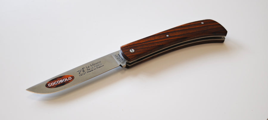 Le Mineur par Le Fidèle en Cocobolo Couteau de poche pliant - Coutellerie Marcin